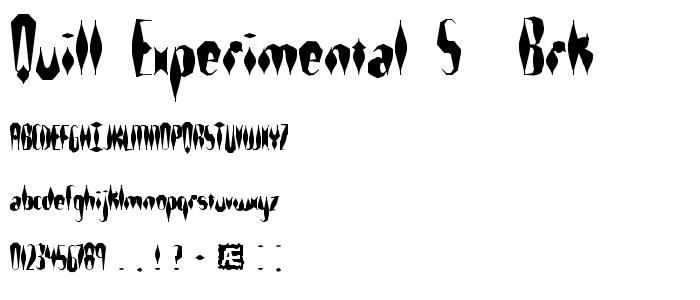 Quill Experimental S -BRK- font
